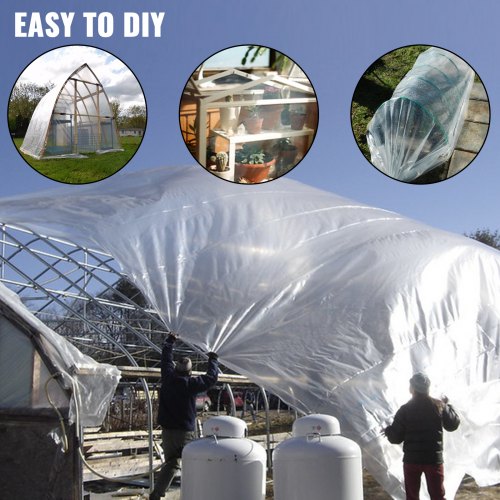 Greenhouse Film 20 x 100 ft Greenhouse Polyethylene Film 6 Mil Thickness