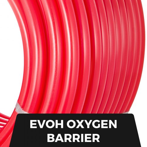58 Inch x 500Ft PEX Tubing Oxygen Barrier O2 EVOH PexB Red Radiant Floor