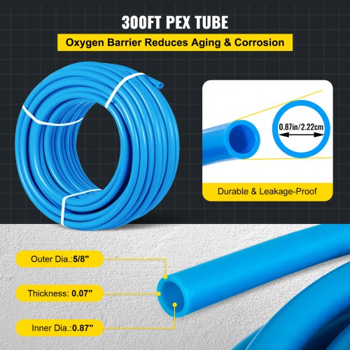 Pex Tubing 1 Pex Pipe 300ft Flexible Pex Hose Non Oxygen Barrier Pex Tube