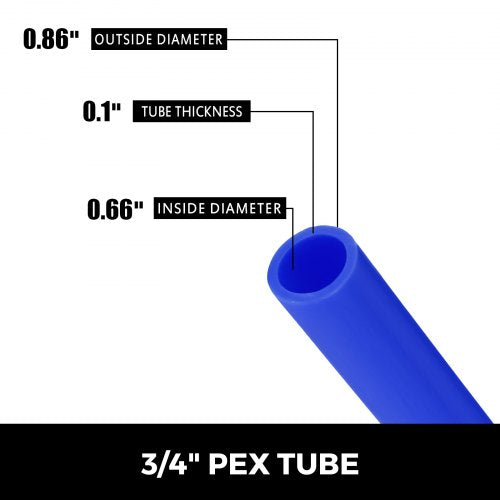 34 PEX Tubing 300Ft NonBarrier PEX Pipe Blue Pexb Tube Coil for Hot and Cold