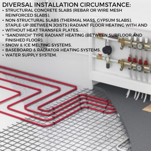 34 X 300Ft PEX Tubing PexB Red Hydronic Radiant Floor Heat Heating System