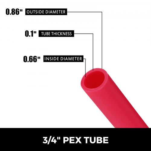 34 X 500Ft PEX Tubing Oxygen Barrier O2 EVOH PexB Red Hydronic Radiant