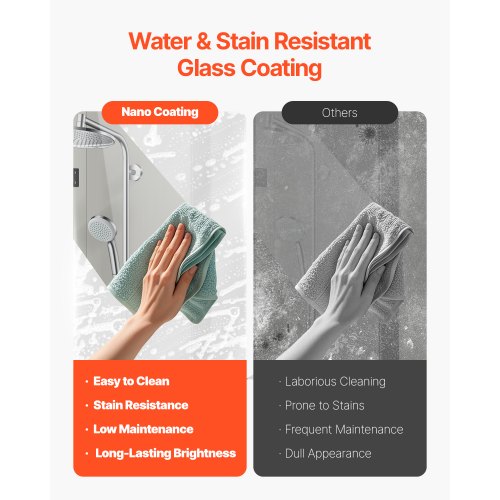 Bathtub Shower Door 51 in W x 56 in H Frameless Foldable Hinged Shower