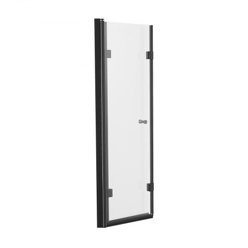 Bathtub Shower Door 51 in W x 56 in H Frameless Foldable Hinged Shower