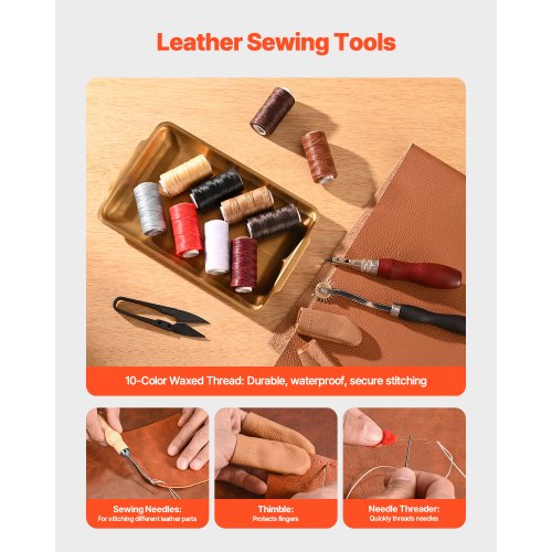 Leather Working Tools Kit 38 PCS Leather Craft Tools with Portable Canvas