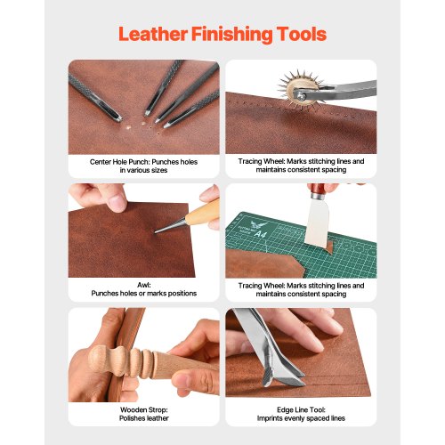 Leather Working Tools Kit 59 PCS Leather Craft Tools with Portable Canvas