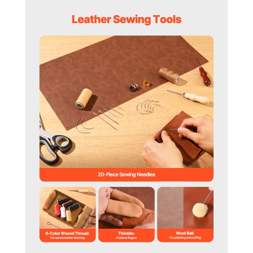 Leather Working Tools Kit 72 PCS Leather Craft Tools with Portable Leather