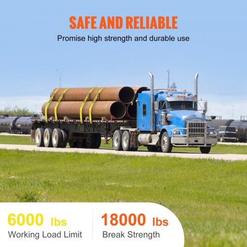 Winch Straps 4 x 40 6000 lbs Load Capacity 18000 lbs Break Strength