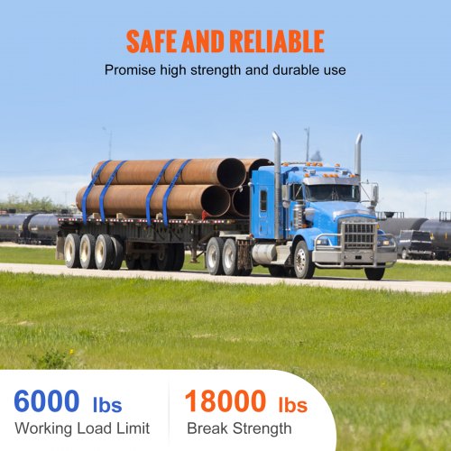 Winch Straps 4 x 30 6000 lbs Load Capacity 18000 lbs Breaking Strength