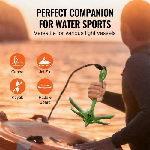 Kayak Anchor Kit 3.5 lb Paddle Board Anchor Kit with 262 ft8 m Rope and Buoy