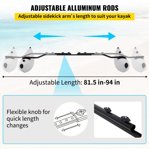 Kayak Outrigger Stabilizers 2 PCS PVC Inflatable Outrigger Float with Sidekick