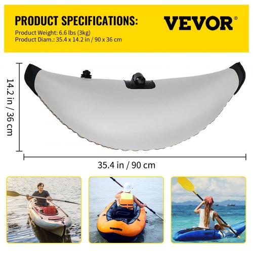 Kayak Outrigger Stabilizers 2 PCS PVC Inflatable Outrigger Float with Sidekick