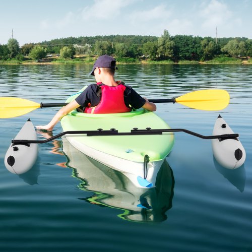 Kayak Outrigger Stabilizers 2 PCS PVC Inflatable Outrigger Float with Sidekick