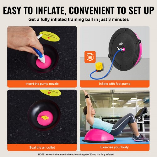 Half Exercise Ball Trainer 23 inch Balance Ball Trainer 660lbs Capacity