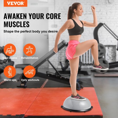 Half Exercise Ball Trainer 23 inch Balance Ball Trainer 660lbs Capacity