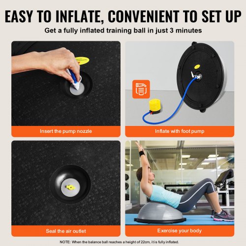 Half Exercise Ball Trainer 23 inch Balance Ball Trainer 660lbs Capacity