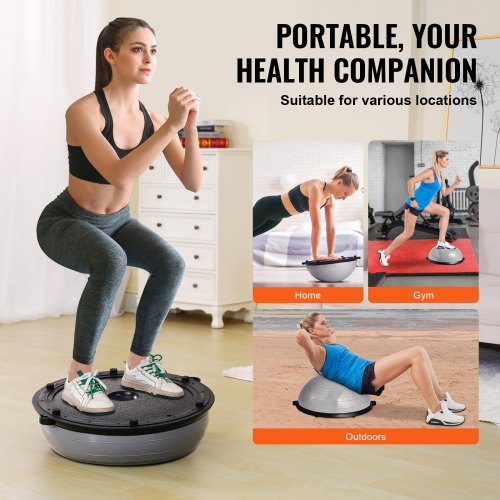 Half Exercise Ball Trainer 23 inch Balance Ball Trainer 660lbs Capacity