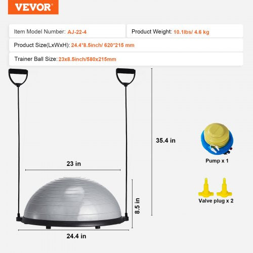 Half Exercise Ball Trainer 23 inch Balance Ball Trainer 660lbs Capacity