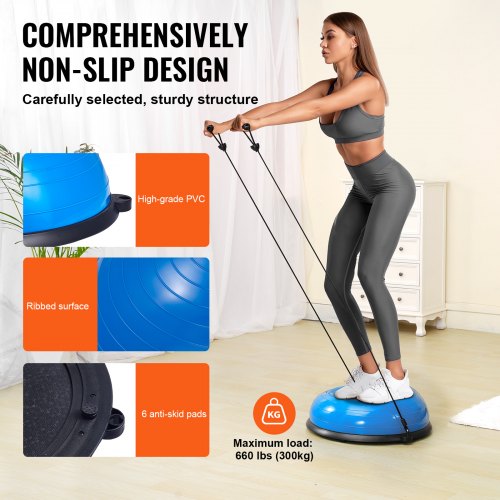 Half Exercise Ball Trainer 23 inch Balance Ball Trainer 660lbs Capacity