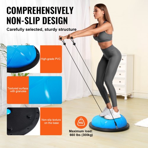 Half Exercise Ball Trainer 23 inch Balance Ball Trainer 660 lbs Capacity