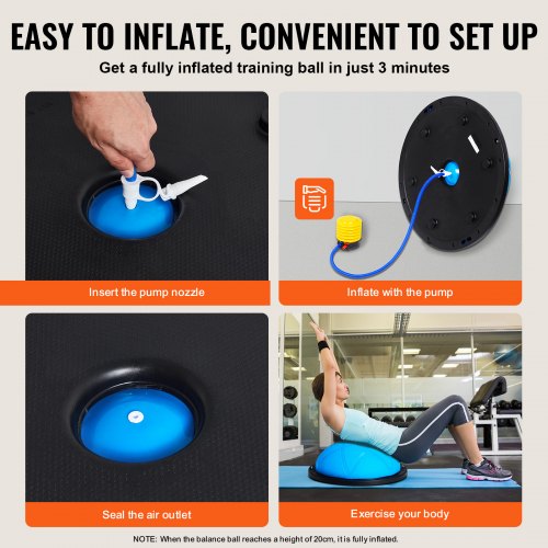 Half Exercise Ball Trainer 23 inch Balance Ball Trainer 660 lbs Capacity
