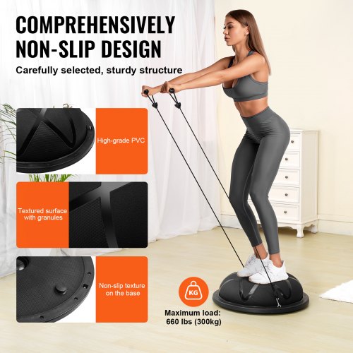 Half Exercise Ball Trainer 23 inch Balance Ball Trainer 660 lbs Capacity
