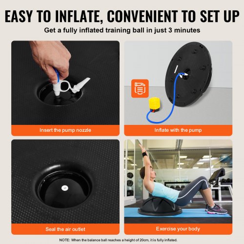 Half Exercise Ball Trainer 23 inch Balance Ball Trainer 660 lbs Capacity