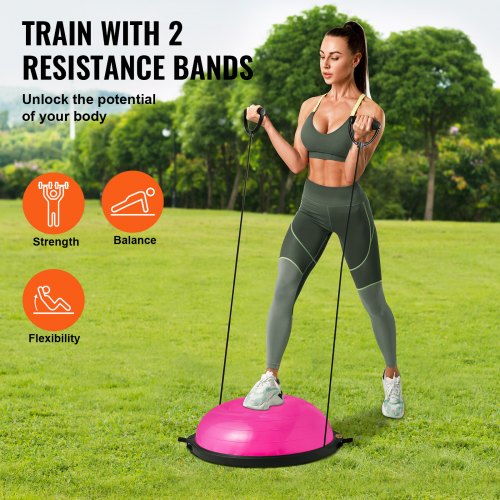 Half Exercise Ball Trainer 26 inch Balance Ball Trainer 1500lbs Capacity