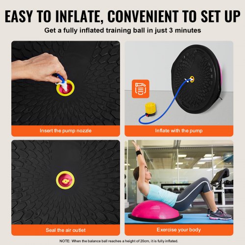 Half Exercise Ball Trainer 26 inch Balance Ball Trainer 1500lbs Capacity