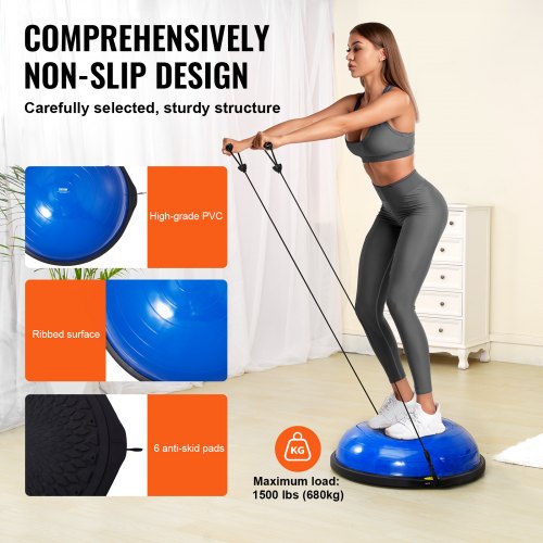 Half Exercise Ball Trainer 26 inch Balance Ball Trainer 1500lbs Capacity
