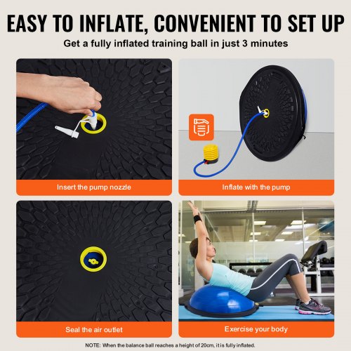 Half Exercise Ball Trainer 26 inch Balance Ball Trainer 1500lbs Capacity