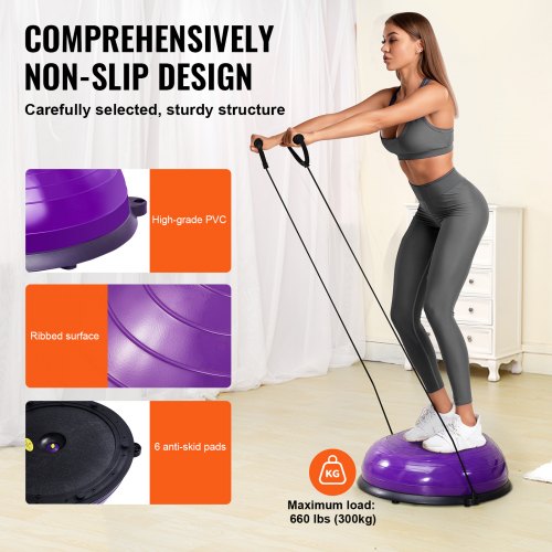 Half Exercise Ball Trainer 23 inch Balance Ball Trainer 660lbs Stability