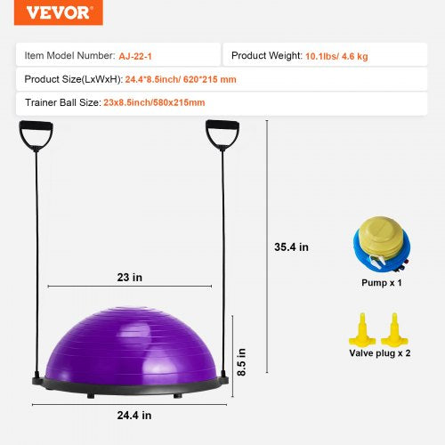 Half Exercise Ball Trainer 23 inch Balance Ball Trainer 660lbs Stability
