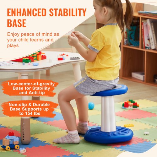 Kids Wobble Chair Active Chair with Sponge Cushion Wobble Stool Improves