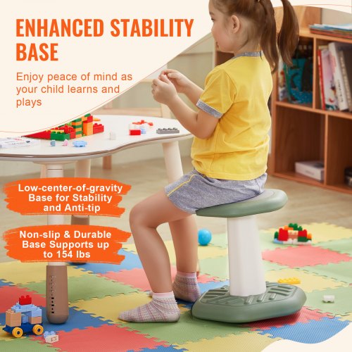 Kids Wobble Chair Active Chair with Sponge Cushion Wobble Stool Improves