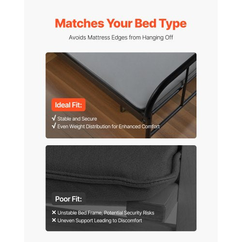 Twin Size Bunkie Board 1.5 in Bed Board Slats with 200D Oxford Cloth