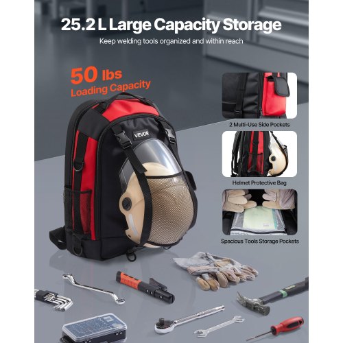Welding Backpack 25.2L Welder Backpack for Tools and Helmet 1680D