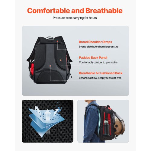 Welding Backpack 25.2L Welder Backpack for Tools and Helmet 1680D