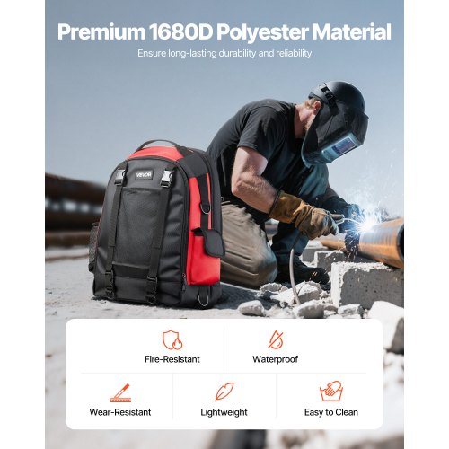 Welding Backpack 25.2L Welder Backpack for Tools and Helmet 1680D