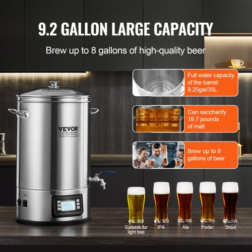 Electric Brewing System 8 GALLON Brewing Stock Pot AllinOne Home Beer