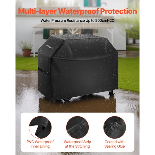 Grill Cover 60 inch BBQ Covers for Outdoor Grills Waterproof Fade
