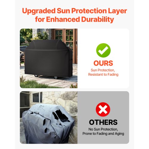 Grill Cover 60 inch BBQ Covers for Outdoor Grills Waterproof Fade