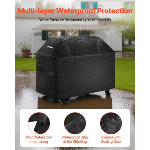 Grill Cover 52 inch BBQ Covers for Outdoor Grills Waterproof Fade