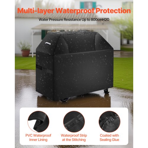 Grill Cover 58 inch BBQ Covers for Outdoor Grills Waterproof Fade