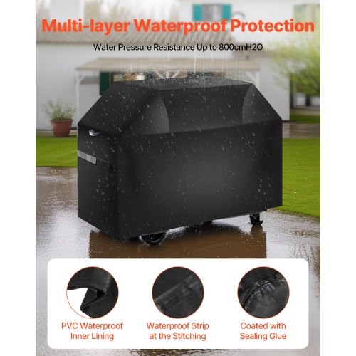 Grill Cover 65 inch BBQ Covers for Outdoor Grills Waterproof Fade