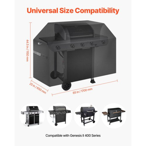 Grill Cover 65 inch BBQ Covers for Outdoor Grills Waterproof Fade