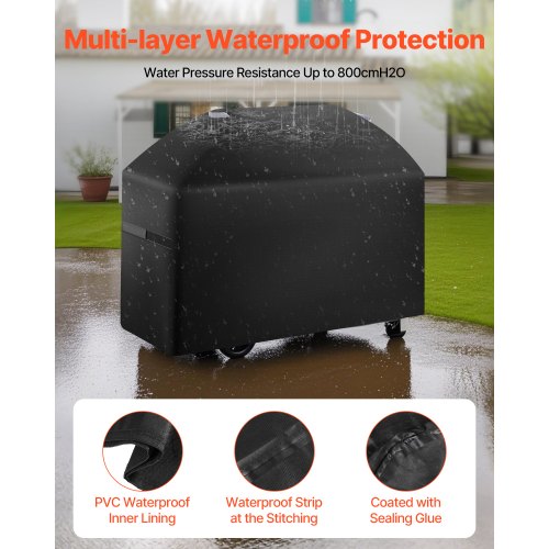 Grill Cover 63 inch BBQ Covers for Outdoor Grills Waterproof Fade