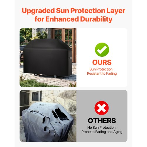 Grill Cover 63 inch BBQ Covers for Outdoor Grills Waterproof Fade