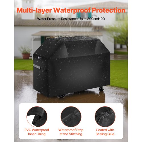 Grill Cover 48 inch BBQ Covers for Outdoor Grills Waterproof Fade