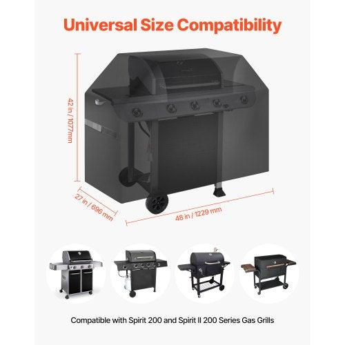 Grill Cover 48 inch BBQ Covers for Outdoor Grills Waterproof Fade